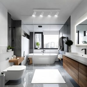 Spot pentru baie Brilagi SELE 4xGU10/30W/230V IP44 argintiu