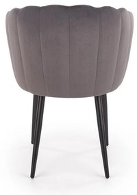 Scaun de bucaterie Bernita, gri/negru