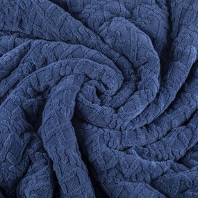 Set matlasat cu blăniţă INVERNO albastru închis