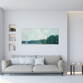 Tablou - Alfred Sisley, The Banks of the Oise, reproducere (120x50 cm)