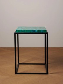 Masuta laterala, din metal si ceramica, Mosaic