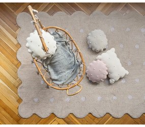 Covor pentru copii bej lavabil/țesut manual din bumbac 120x160 cm Biscuit Beige – Lorena Canals