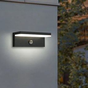 Brilagi-LED Aplica de exterior cu senzor TESSI LED/10W/230V neagră IP54