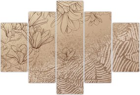 Tablou - Flori desenate (150x105 cm)