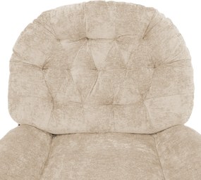 Scaun pivotant de lux, cu balansare, bej, DELMOR