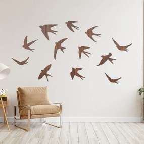 SENTOP | Decorațiuni murale – rândunele, păsări zburătoare din lemn, artă inspirată din natură | HEJNO