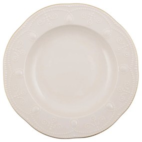 Serviciu de masa, 24 piese, Kutahya Porselen, Portelan, Crem - Auriu
