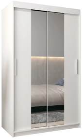 Dulap de haine 120 cm Toki 1 (alb mat + alb mat). 1064887
