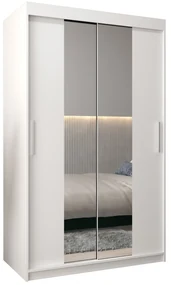 Dulap de haine 120 cm Toki 1 (alb mat + alb mat). 1064887