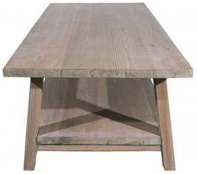 Masuta de cafea, natur, din lemn de pin reciclat, Anatole