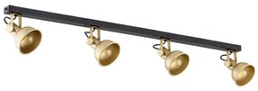 Lustra cu 4 spoturi directionabile design modern Lenora auriu, negru