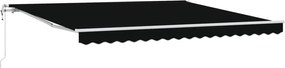 vidaXL Cort electric retractabil Negru 400 × 300 cm
