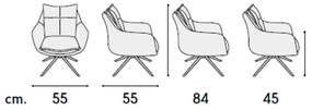 Fotoliu Magnum, structura metalica, din tesatura - NEGRU