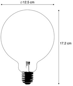Set de 5 becuri LED inteligente E27 G125 aurii 4.9W 470lm 1800-4000K