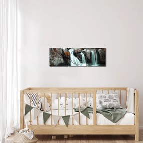 Tablou - Cascade (cu ceas) (90x30 cm)