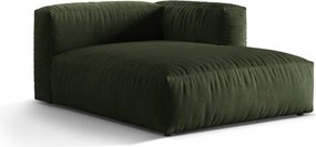 Modul pentru canapea modulară verde cu tapițerie din catifea (cu colț pe partea dreaptă) Martina – Micadoni