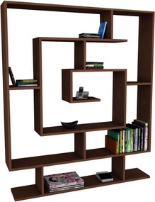 Etajera SARMASIK, wenge, PAL melaminat, 125x22x149 cm