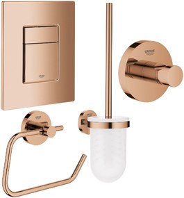 Set buton de spălare Grohe Skate 38732DA0, perie de toaletă Grohe Essentials 40374DA1, 40689DA1, 40364DA1