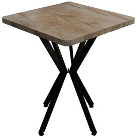 Masa Bucatarie/Dining Practik Finisaj Marmura Alba 70x70 Cm