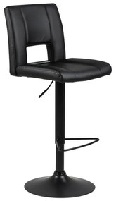 Scaun bar cu înălțime ajustabilă Actona Sylvia, negru