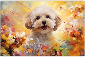 Tablou - Câine fericit (90x60 cm)