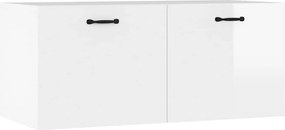 vidaXL Dulap de perete, alb extralucios, 80x36,5x35 cm, lemn compozit