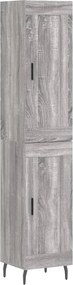 vidaXL Dulap înalt, gri sonoma, 34,5x34x180 cm, lemn prelucrat