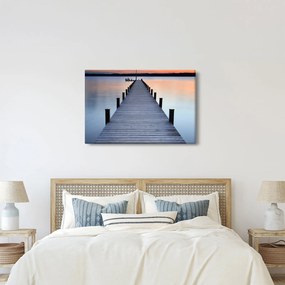 Tablou - Ponton de la Lacul Starnberger, Bavaria, Germania (90x60 cm)