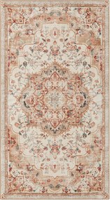 Covor antiderapant Songmics Vintage, 80x150 cm, lavabil la masina, poliester, cappuccino