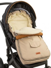 Sac de iarnă pentru cărucior 95x40 cm LANA Cappucino