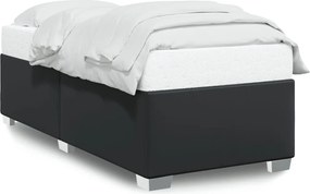 vidaXL Cadru de pat, negru, 100x200 cm, piele ecologică