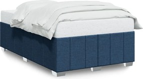 vidaXL Cadru de pat fără saltea Albastru 120x190 cm țesătură