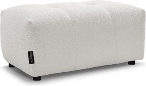 Taburet alb cu tapițerie din țesătură bouclé Roxelane – Bobochic Paris