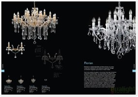 Candelabru 18 brate cristal Venezian FLORIAN SP18 ORO 075181