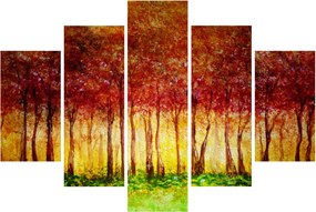 Tablou - Pictura pădurii cu frunziș (150x105 cm)