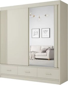 Dulap CANADA CA31-200, casmir, PAL, cu 2 usi si 3 sertare, 200x60x215