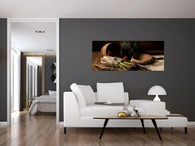 Tablou cu sparanghel pe masă (120x50 cm)