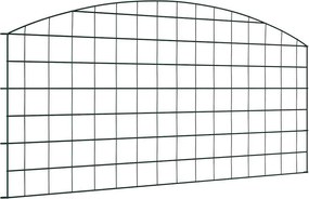 vidaXL Set gard pentru iaz 5 pcs Verde 100 x 50 cm Oțel