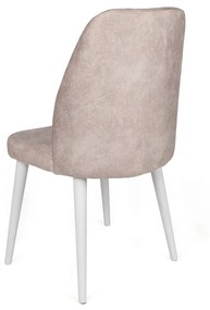 Set 2 scaune haaus Alfa, Crem/Alb, textil, picioare metalice