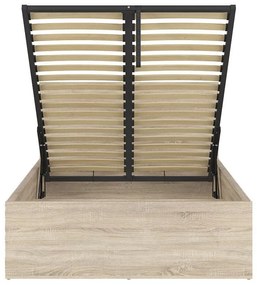 Pat de o persoană 120 cm Tetrix 6 (stejar sonoma) (cu somieră) (cu sp. depozitare). 1098486