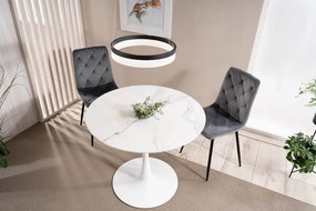 Masa rotunda Espero alb/alb ø90/h75 cm