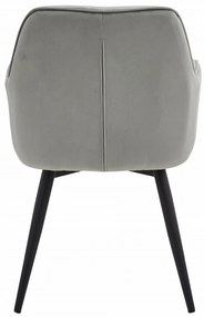 Scaun de masa rotativ JORK360 VELVET, gri deschis