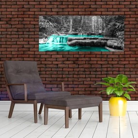 Tablou - Râul de iarnă (120x50 cm)