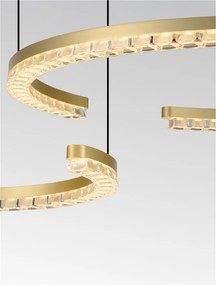 Lustra circulara aluminiu auriu GREAMY D-93cm