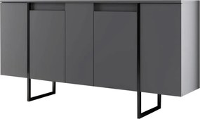 Consola, Hanah Home, Luxe, 160x35x80 cm, Antracit / Negru