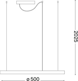 Ideal Lux - Lustră LED suspendată pe cablu ORACLE SLIM LED/29W/230V 3000K Ø 50 cm albă