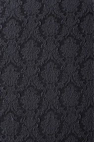 Set 6 huse elastice pentru scaune, cu volanas, model Jacquard Cenusiu