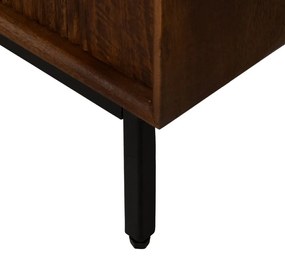 Bibliotecă maro din lemn de mango 60x190x30 cm Sagara – Ixia