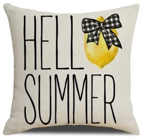 Husa de perna HELLO SUMMER 45x45 cm, bej