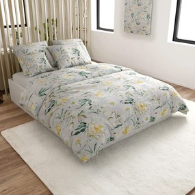 Lenjerie de pat din microfibra ELYSIA, gri deschis Dimensiune lenjerie de pat: 2 buc 70 x 80 cm | 160 x 200 cm